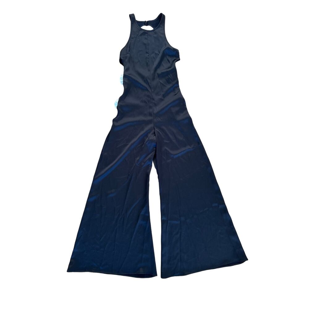 Delfi Collective - Coco Side Cut Out Satin Jumpsuit in Black & White